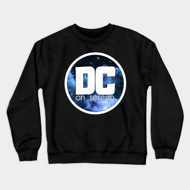 DC on SCREEN Podcast Logo (Blue Nebula Circle) Crewneck Sweatshirt by DC on SCREEN